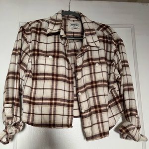 American Eagle Flannel Crop XS